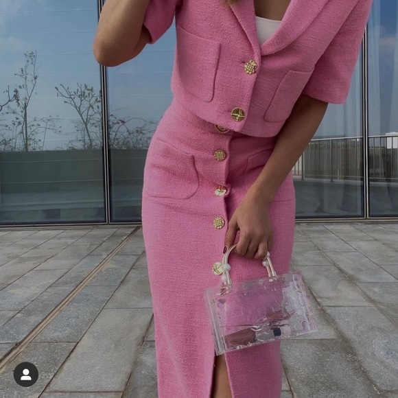 GORGEOUS ZARA NWT Gold Buttons Tweed Blazer - Picture 14 of 14